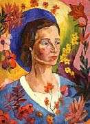 Lentulov, Aristarkh Unknown Lady in Blue painting